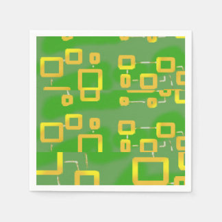 Groen geometrisch papier servet