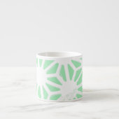 Groen geometrisch patroon espresso kop (Voorkant)