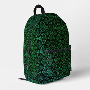 Groen geometrisch patroon / Indiase print Bedrukte Rugzak