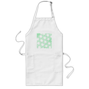 Groen geometrisch patroon lang schort