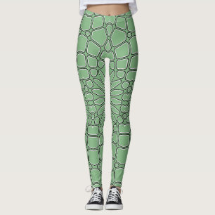 Groen geometrisch patroon "Ratti_Creative_Arts" Leggings