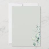 groen geometrisch script zomer bruiloft kaart (Achterkant)