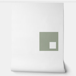 Groen Geometrisch Squares Wit Zee Schuimbehang Behang