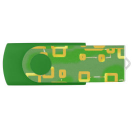 Groen geometrisch USB-draaibaar flashstation Swivel USB 3.0 Stick
