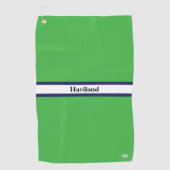 Groen gepersonaliseerd Golfhanddoek HAMbWG (Voorkant)