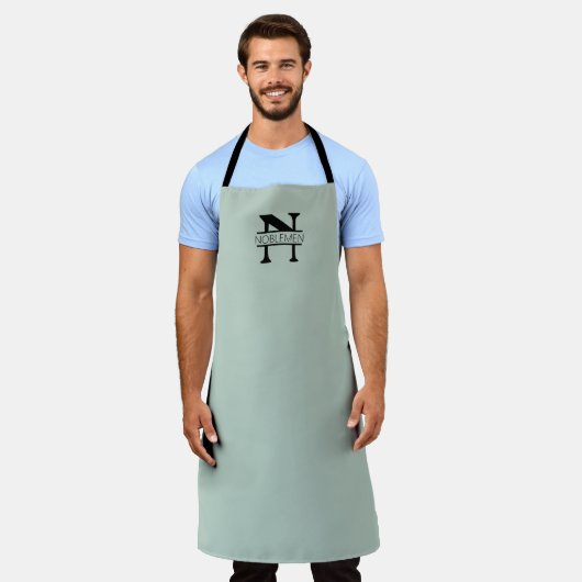 Groen gepersonaliseerd Monogram Apron Schort (Gedragen)