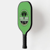 Groen gepersonaliseerd pickleball paddle (Links)