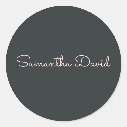 Groen gepersonaliseerd ronde sticker (Voorkant)