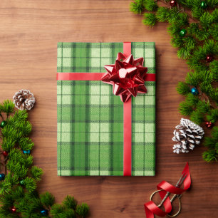 Groen geplakt kerstpapier cadeaupapier