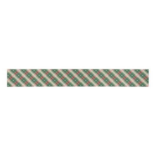 Groen geplakt met wit, goud en rood grosgrain lint (Voorkant)