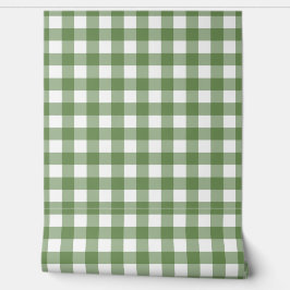 Groen geruit groen buffalo plaid behang
