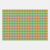 groen geruit inpakpapier vel (Voorkant 2)