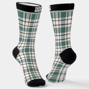 groen geruit licht tartan patroon sokken