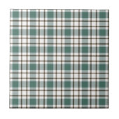 groen geruit licht tartan patroon tegeltje (Voorkant)