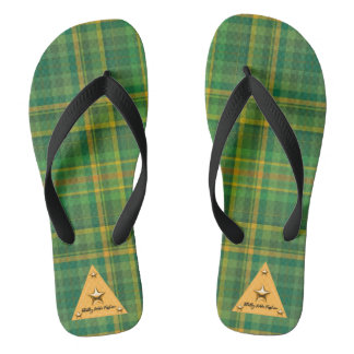 Groen geruite flip flop