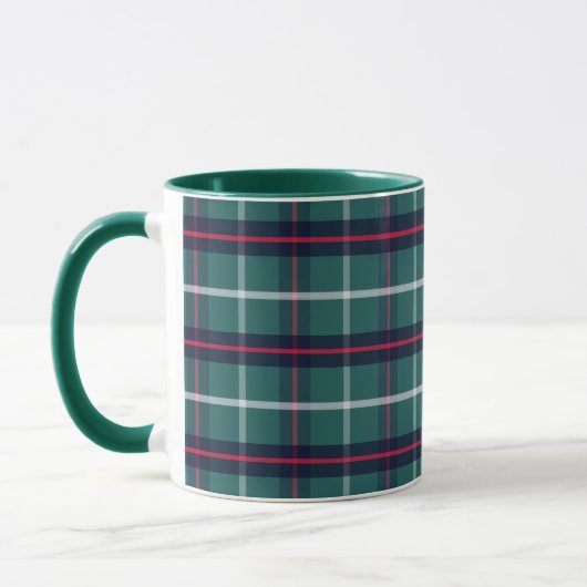 Groen geruite koffie Mok (Links)