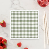Groen geruite papieren servetten (Insitu)
