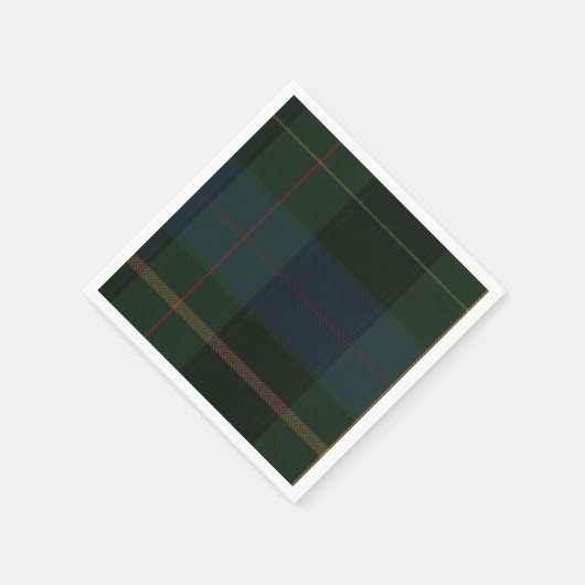 Groen geruite papieren servetten (Hoek)