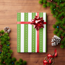 Groen gestreept inpakpapier; Kerstcadeaupapier Cadeaupapier
