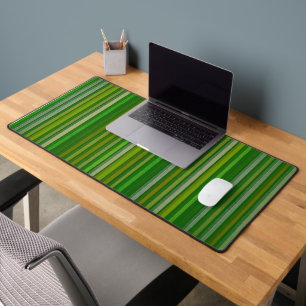 Groen Gestreept Patroon Art Desk Mat Pad