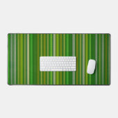 Groen  Gestreept Patroon Art Desk Mat Pad (Keyboard & Muis)