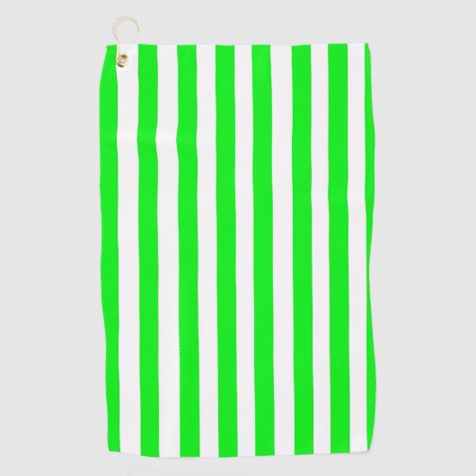 Groen gestreepte golfhanddoek (Voorkant)