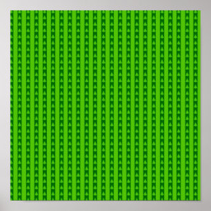 Groen gestreepte kerstboom patroon poster