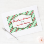 Groen Gestreepte Stickers van de Kerstmiskeuken (Envelop)