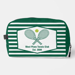 Groen Gestreepte Tennis Aangepaste Country Club Toilettasje