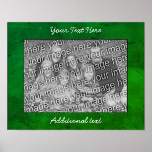 Groen gevlekt frame Maak je eigen foto Poster