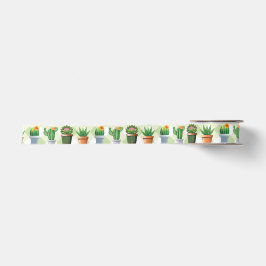 Groen Gingham Cactus Patroon Lint