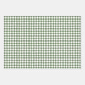 Groen gingham — Papier voor het oppakken van rieme Inpakpapier Vel (Voorkant 2)