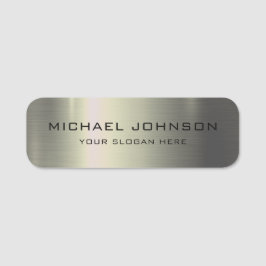 Groen glanzend roestvrij staal naamplaatje