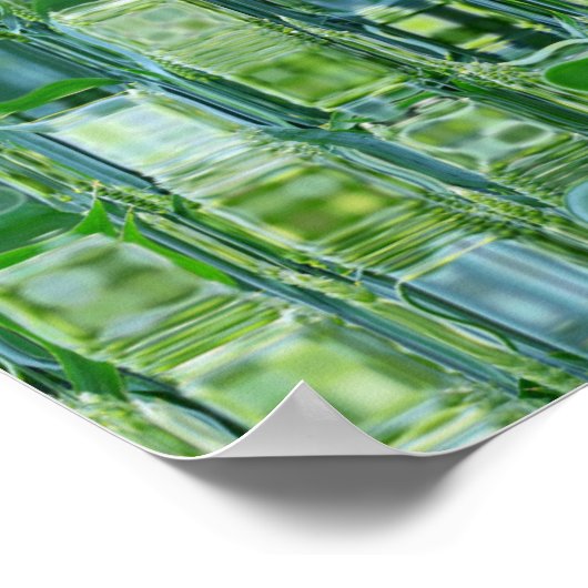 Groen glasblokken Abstract Poster (Hoek)