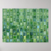 Groen glasblokken Abstract Poster (Voorkant)