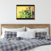 "Groen glaswerk" Canvas Afdruk (Insitu (Slaapkamer))