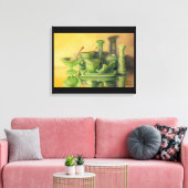 "Groen glaswerk" Canvas Afdruk (Insitu (Woonkamer))