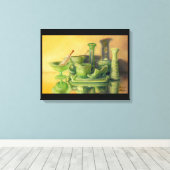 "Groen glaswerk" Canvas Afdruk (Insitu (Houten vloer))
