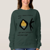 Groen 'Gleam in Eye' Basis Sweatshirt Boomeranged (Voorkant)