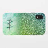 Groen glitter, marmer, persoonlijk Case-Mate iPhone case (Achterkant (horizontaal))