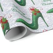 Groen glitterpapier met vulling cadeaupapier (Rol Hoek)