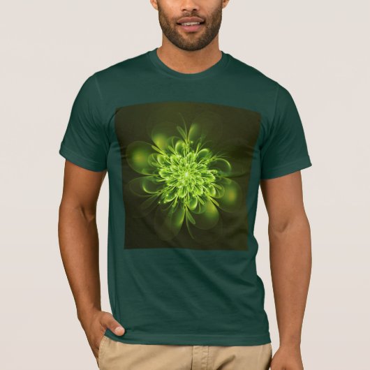 Groen gloeiend gloeiend t-shirt (Voorkant)