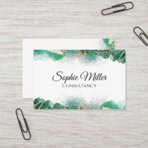 Groen Gold Abstract - Aangepast modern Visitekaartje