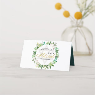 GROEN GOLD FOLIAGE WREATH STAR BAR BAT MITZVAH