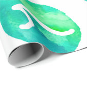 Groen golfpatroon cadeaupapier (Rol Hoek)