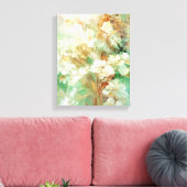 Groen & Goud Abstract Bloemen Canvas Muurkunst (Insitu (Woonkamer))