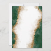 Groen Goud Agaat Islamitische Bruiloft Mehndi Kaart (Achterkant)