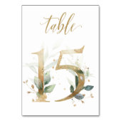 Groen & goud blad, Tafel 15, Tafelnummer (Achterkant)