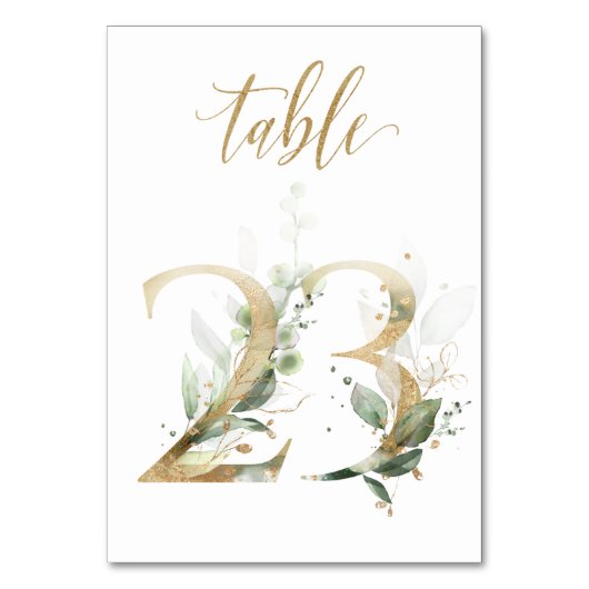 Groen & goud blad, Tafel 23, Tafelnummer (Voorkant)