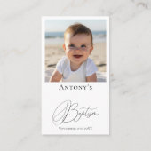 Groen Goud Bladerkruis Doopsgebed Visitekaartje (Achterkant)